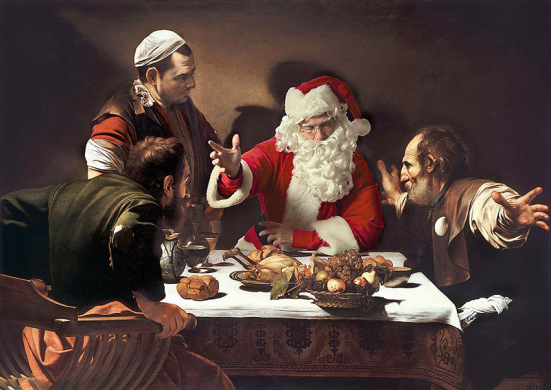 数码后期实例：不一样的圣诞自拍照，和世界名画合影的小鲜肉